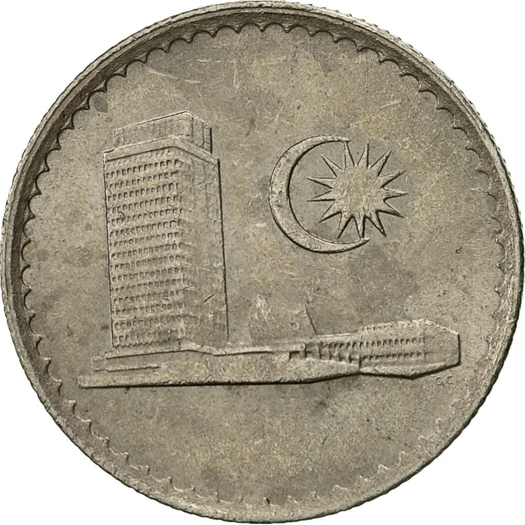 Malaysia | 5 Sen Coin | Parliament building | Km:2 | 1967 - 1988