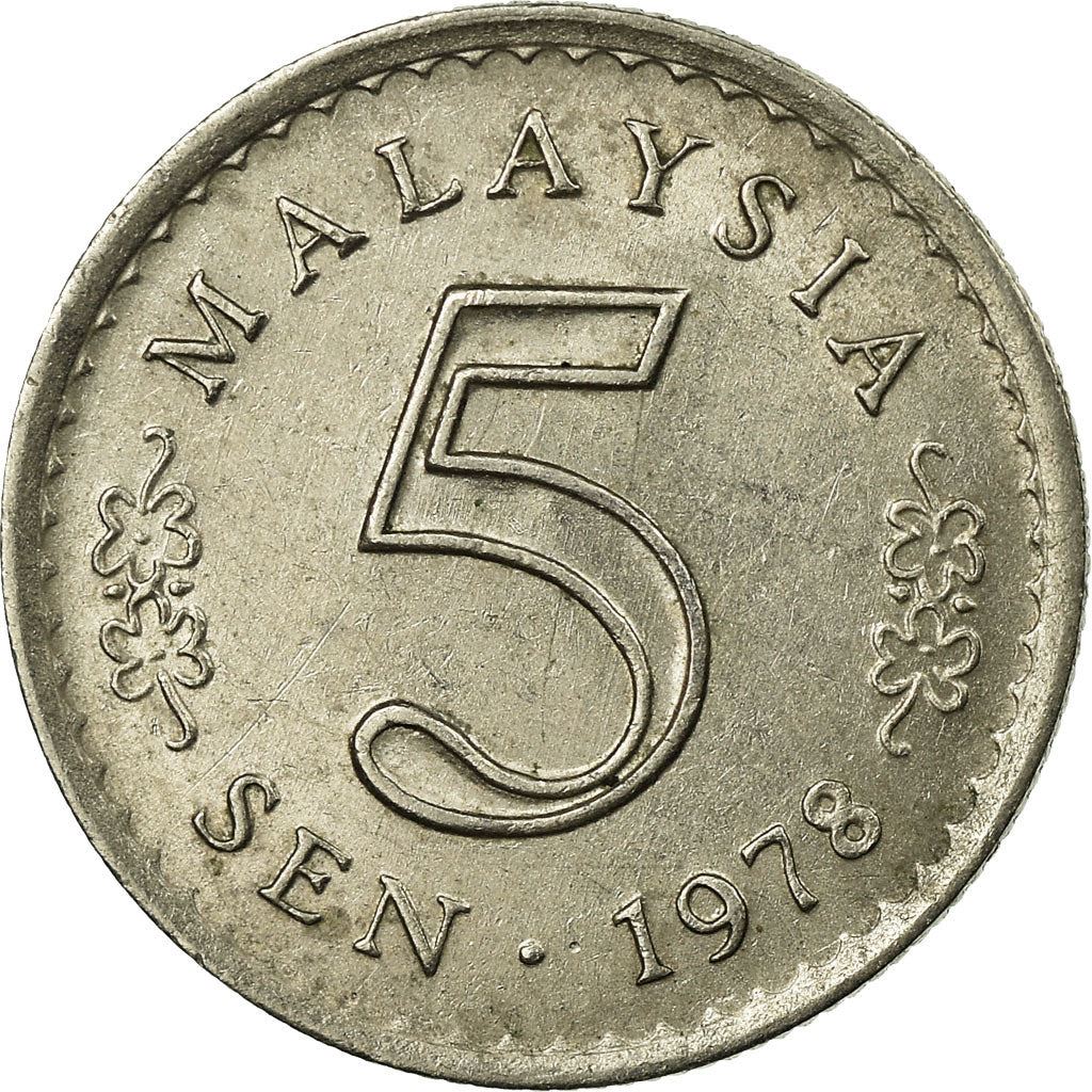 Malaysia | 5 Sen Coin | Parliament building | Km:2 | 1967 - 1988