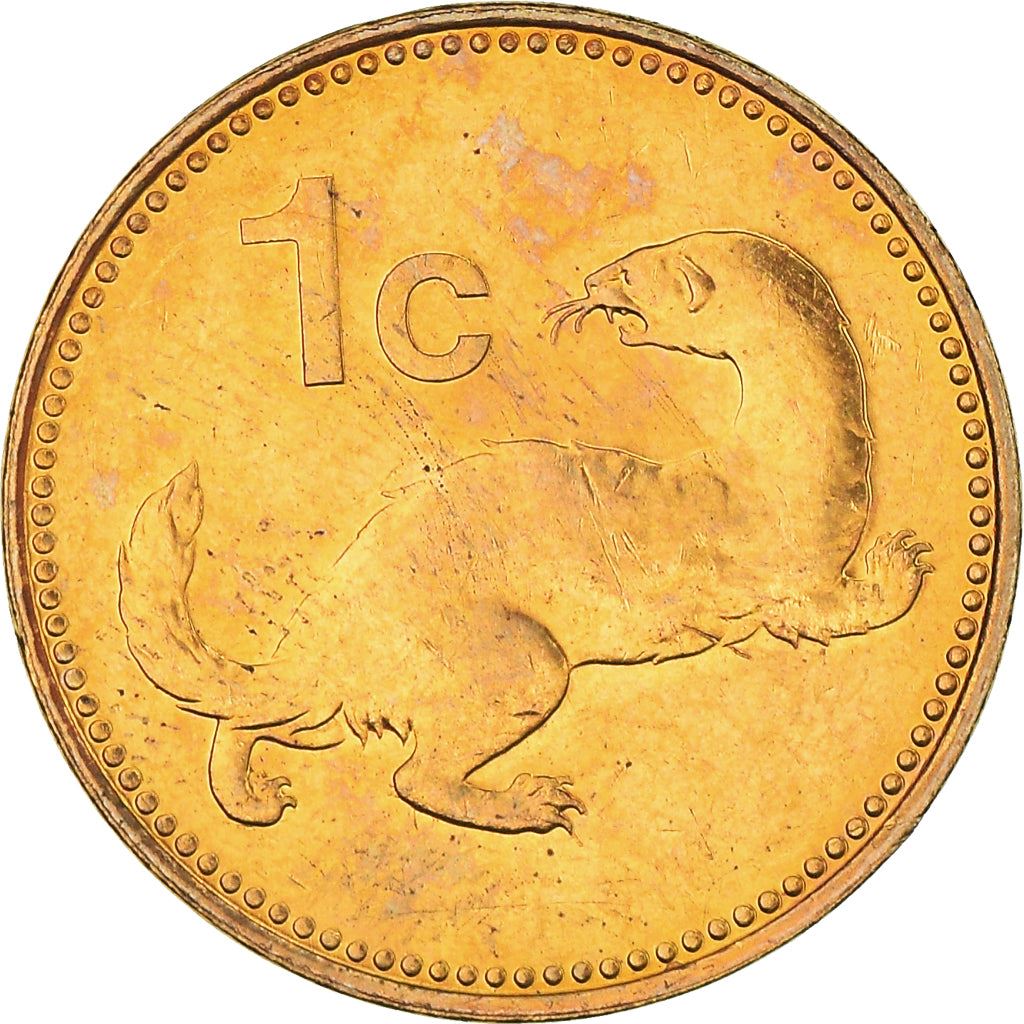 Malta Coin Maltese 1 Cent | Weasel | KM93 | 1991 - 2007