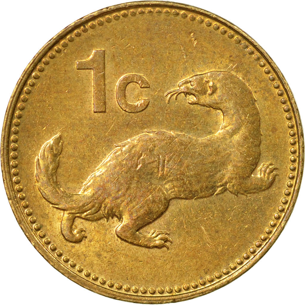 Malta Coin Maltese 1 Cent | Weasel | KM93 | 1991 - 2007