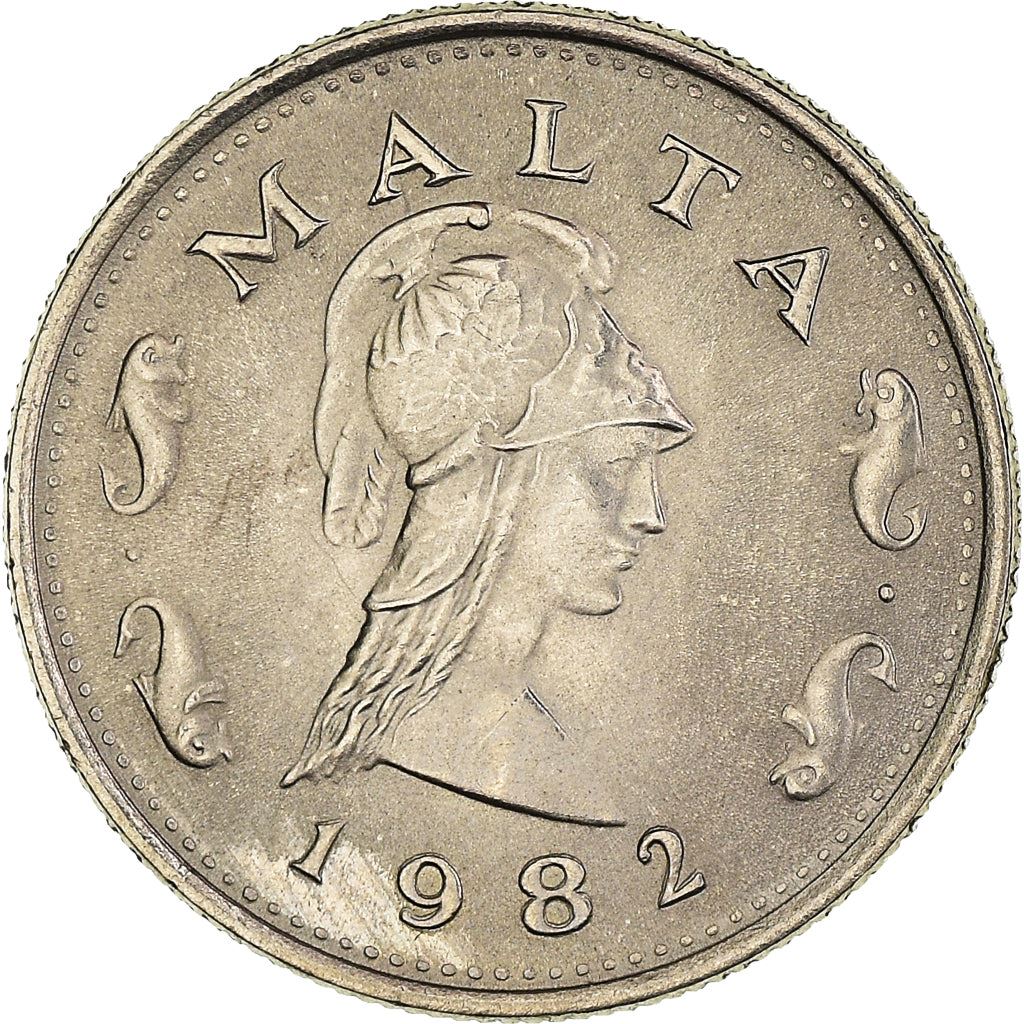 Malta Coin Maltese 2 Cents | Penthesilea Amazons Queen | KM9 | 1972 - 1982