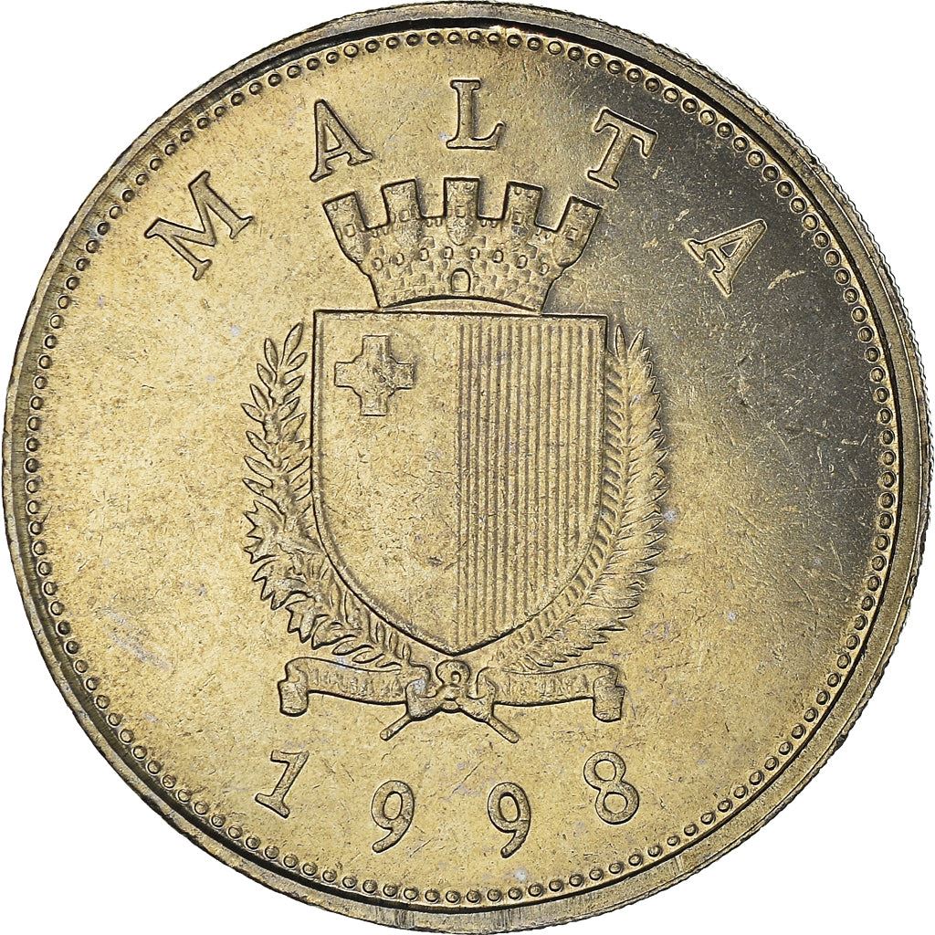 Malta Coin Maltese 25 Cents | Evergreen Rose | KM97 | 1991 - 2007