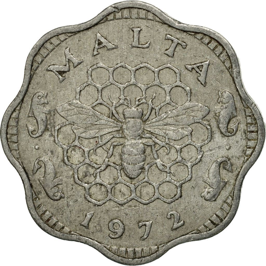 Malta Coin Maltese 3 Mils | Bee | Honeycomb | KM6 | 1972 - 2006