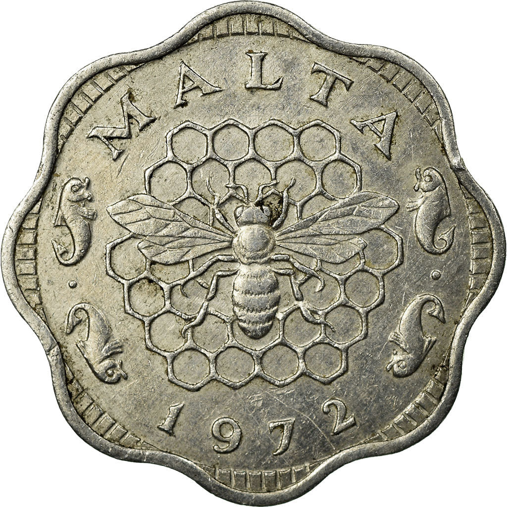 Malta Coin Maltese 3 Mils | Bee | Honeycomb | KM6 | 1972 - 2006