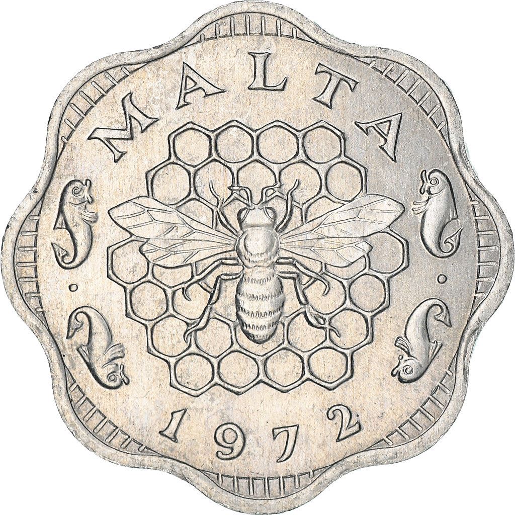 Malta Coin Maltese 3 Mils | Bee | Honeycomb | KM6 | 1972 - 2006