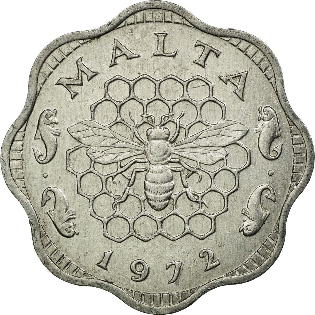 Malta Coin Maltese 3 Mils | Bee | Honeycomb | KM6 | 1972 - 2006