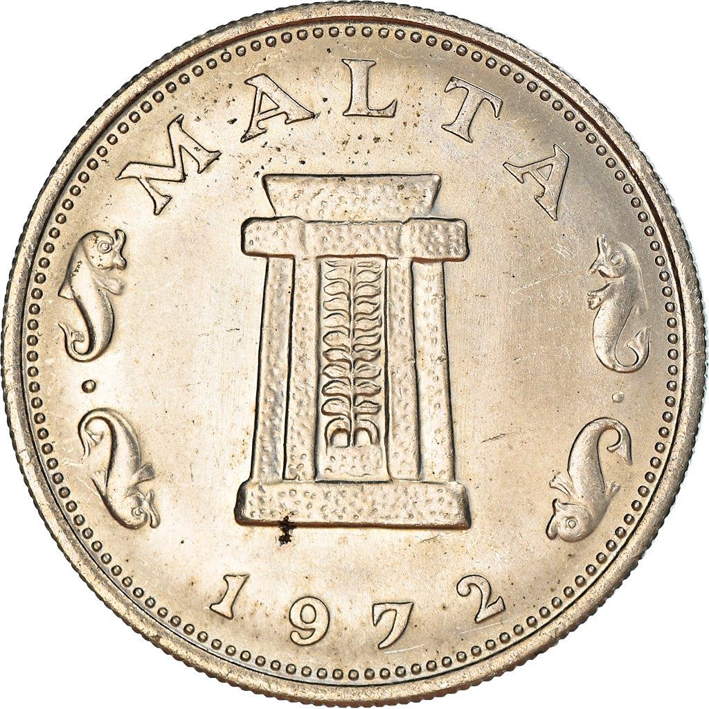 Malta Coin Maltese 5 Cents | Ritual Altar | Hagar Qim Temple | KM10 | 1972 - 1981