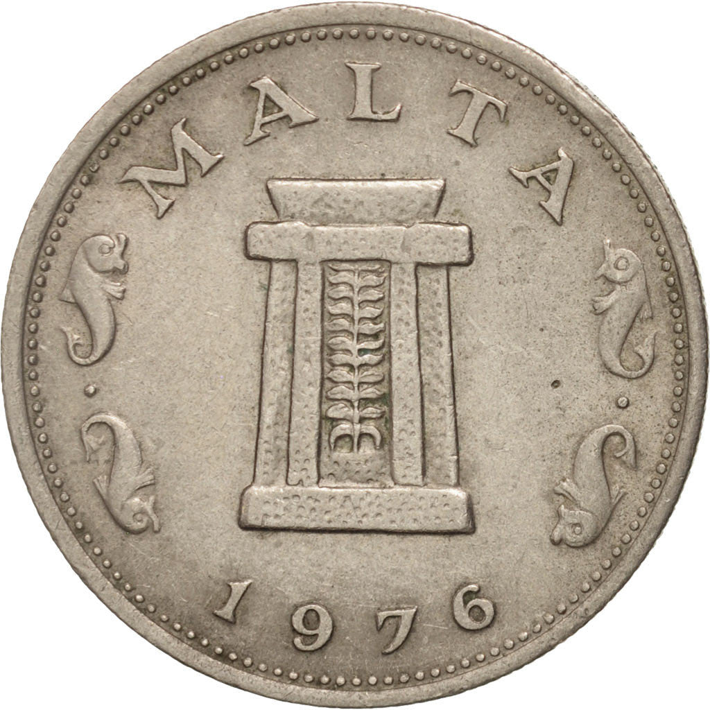 Malta Coin Maltese 5 Cents | Ritual Altar | Hagar Qim Temple | KM10 | 1972 - 1981