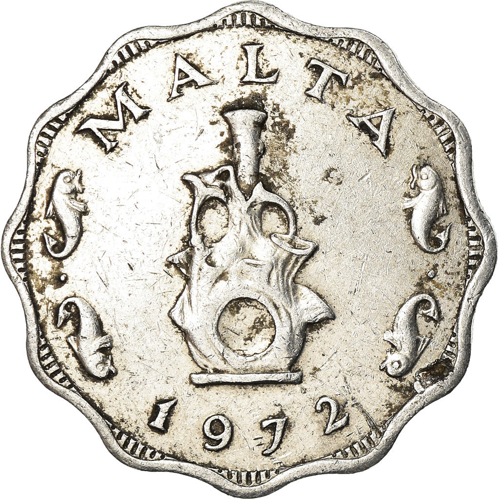 Malta Coin Maltese 5 Mils | Earthen lamp Stand | KM7 | 1972 - 2007