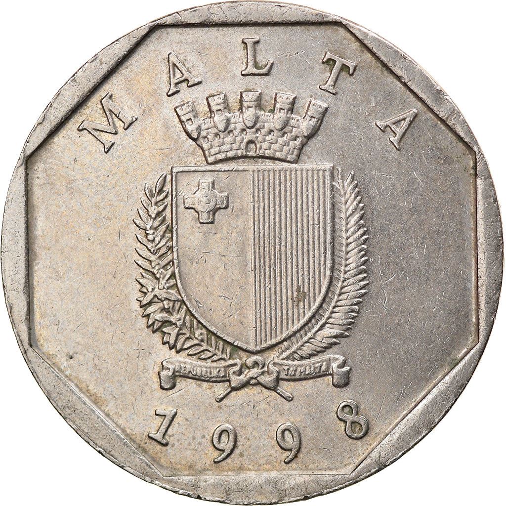 Malta Coin Maltese 50 Cents | Chiliadenus Bocconei | Plant | KM98 | 1991 - 2007