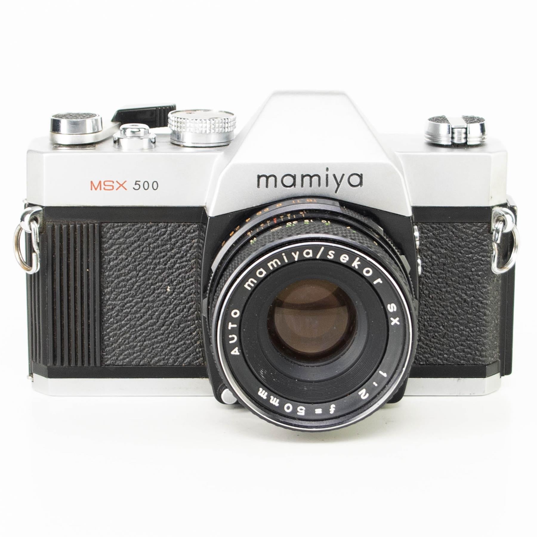 Mamiya MSX500 Camera | sekor SX 50mm f2 lens | M42 | White | Japan | 1974 - 1978