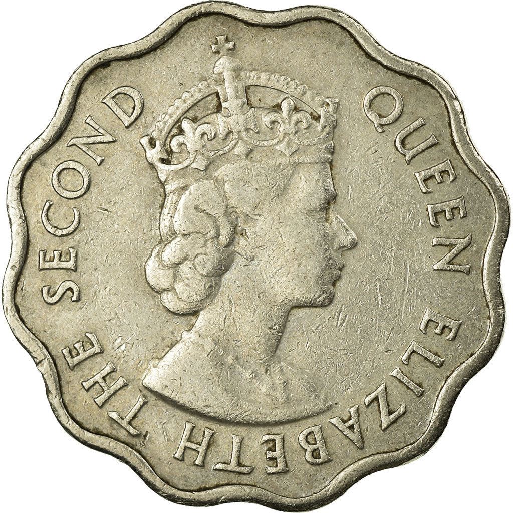 Mauritius 10 Cents Coin | Queen Elizabeth II | KM33 | 1954 - 1978