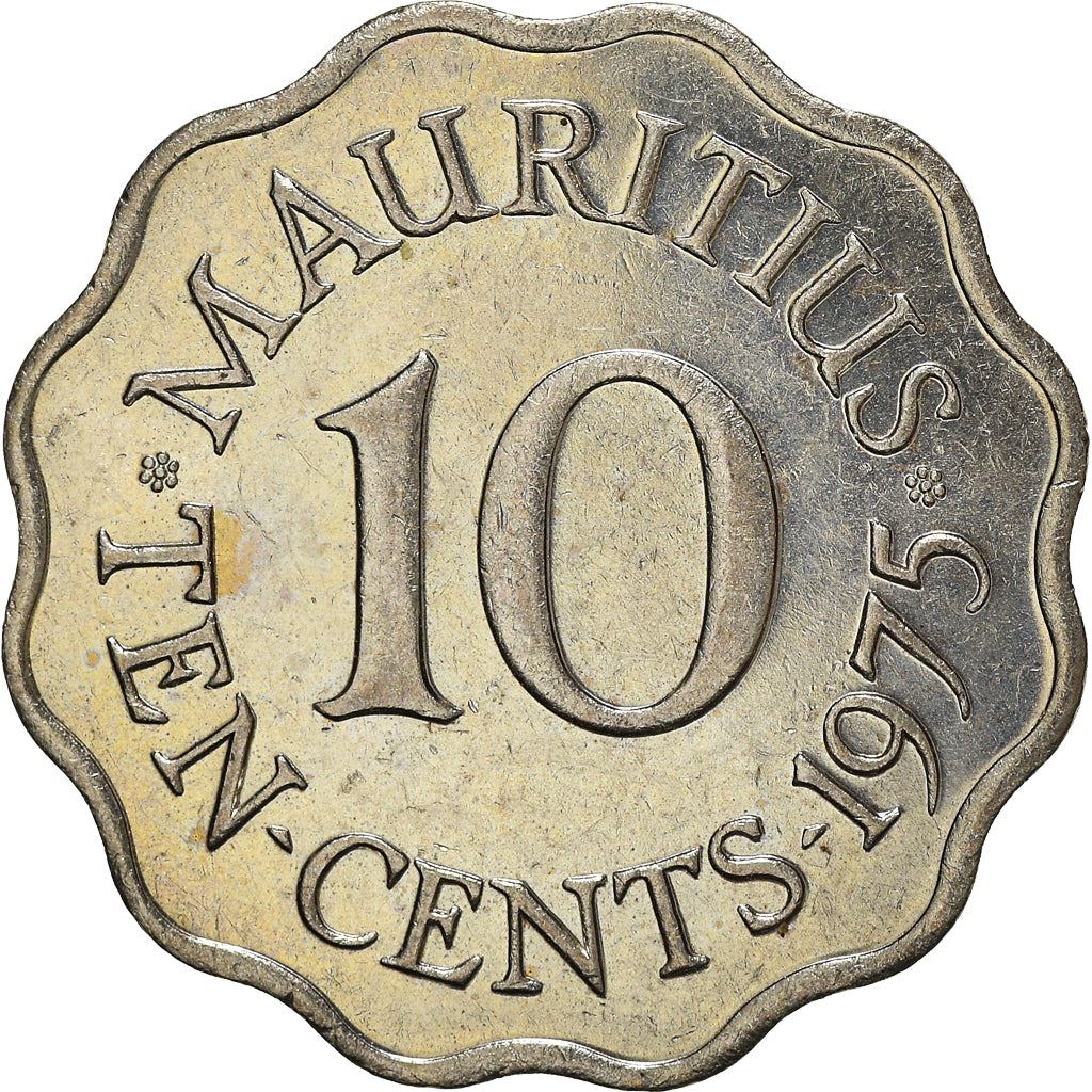 Mauritius 10 Cents Coin | Queen Elizabeth II | KM33 | 1954 - 1978