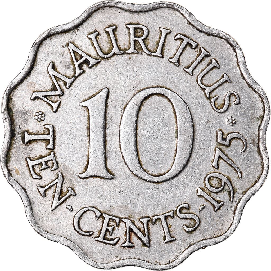 Mauritius 10 Cents Coin | Queen Elizabeth II | KM33 | 1954 - 1978