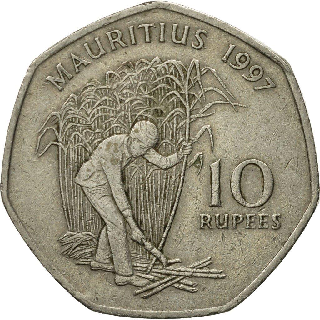 Mauritius 10 Rupees - Seewoosagur Ramgoolam | Sugar Cane Coin | KM61 | 1997 - 2016