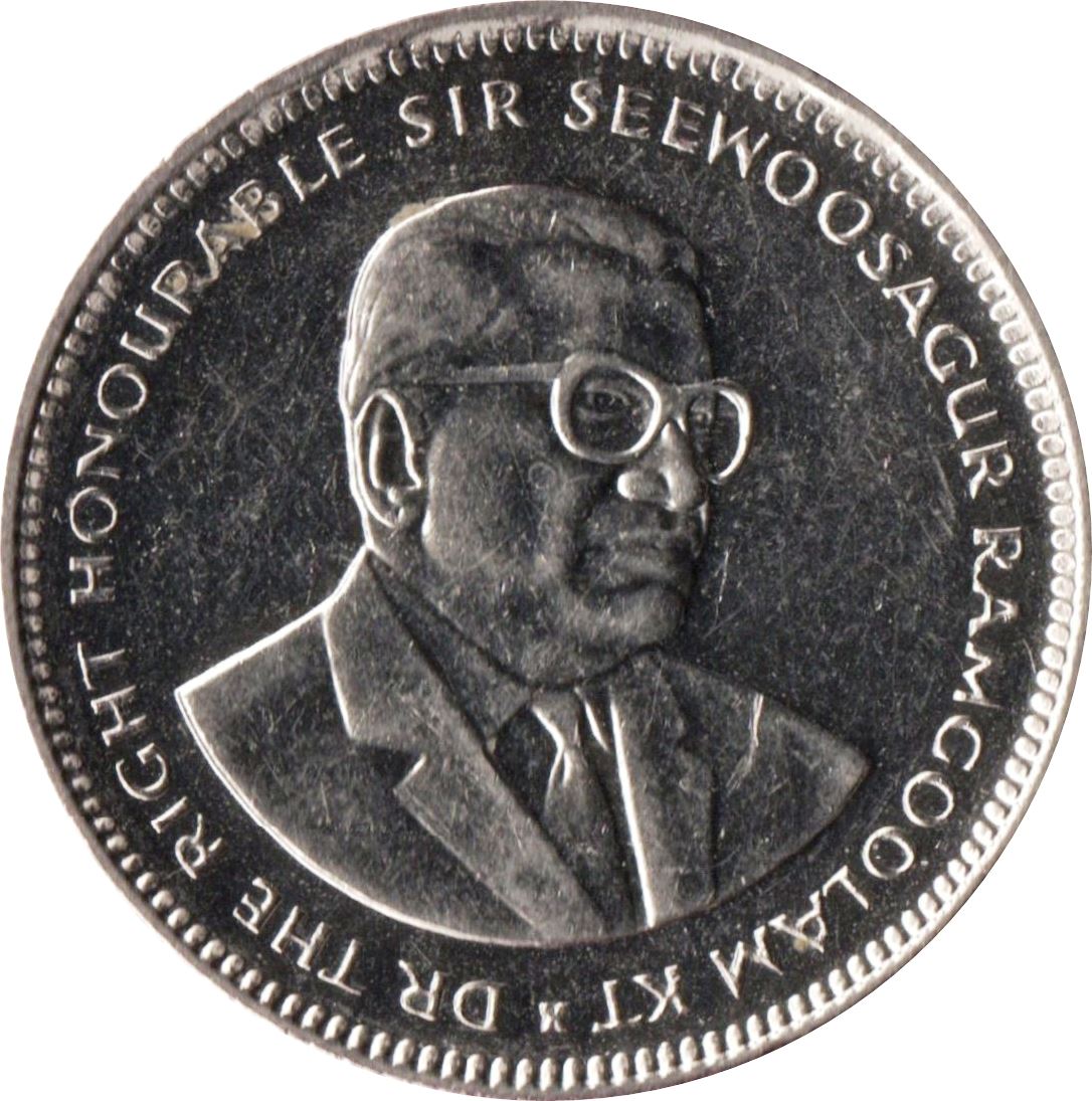 Mauritius 1/2 Rupee - Seewoosagur Ramgoolam | Stag | KM54 | 1987 - 2022