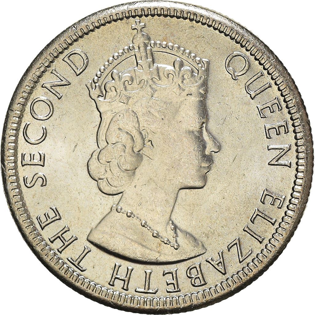 Mauritius 1/4 Rupee Coin | Elizabeth II | Lotus Flower | Rose | KM36 | 1960 - 1978