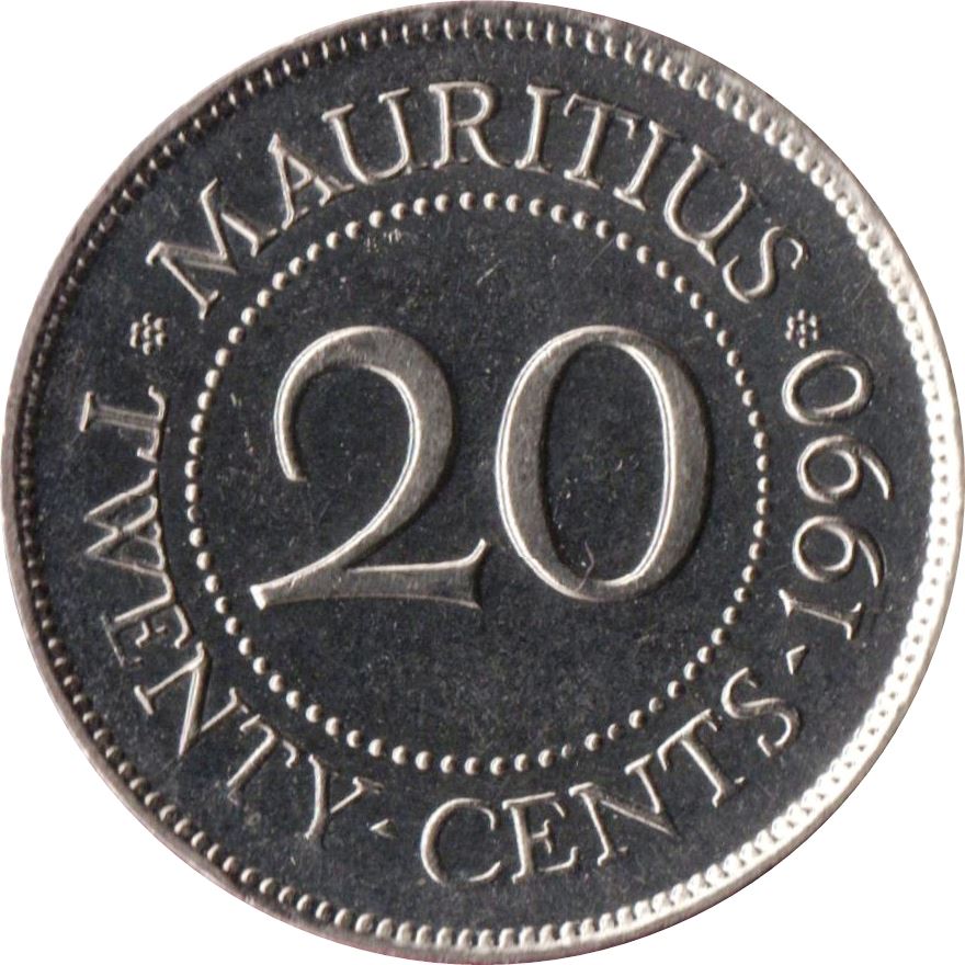 Mauritius | 20 Cents - Seewoosagur Ramgoolam | KM53 | 1987 - 2022