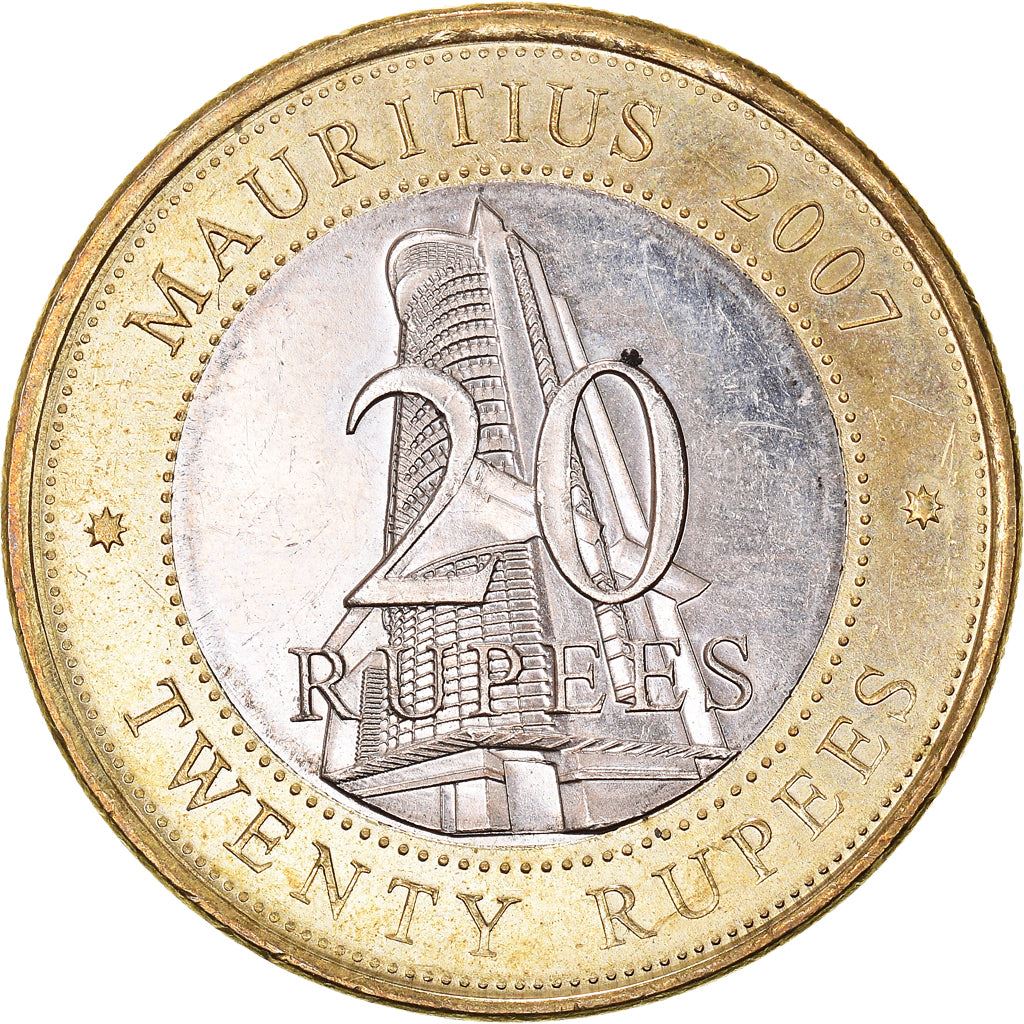 Mauritius 20 Rupees Bank of Mauritius | Seewoosagur Ramgoolam Coin | KM66 | 2007