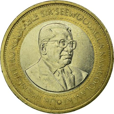 Mauritius 20 Rupees Bank of Mauritius | Seewoosagur Ramgoolam Coin | KM66 | 2007