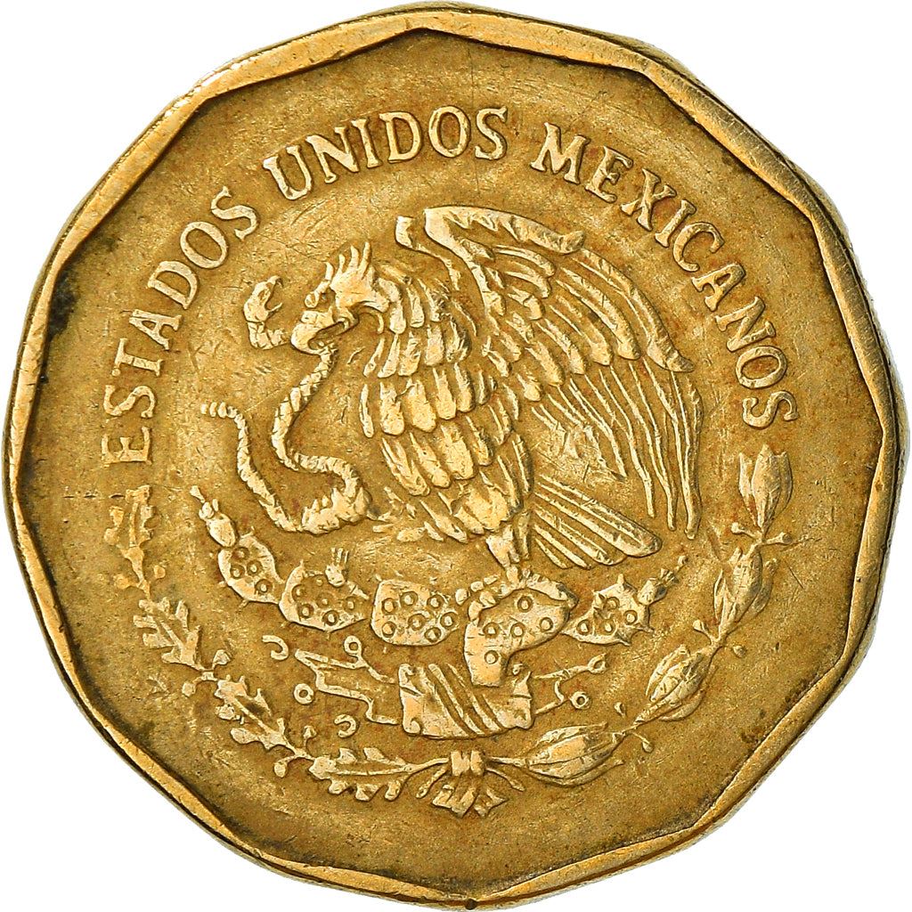 Mexico 20 Centavos | Eagle | Aztec calendar | Piedra del Sol Coin | KM548 | 1992 - 2009