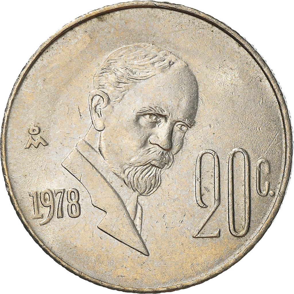 Mexico 20 Centavos | Eagle | Francisco Indalecio Madero Coin | KM442 | 1974 - 1983