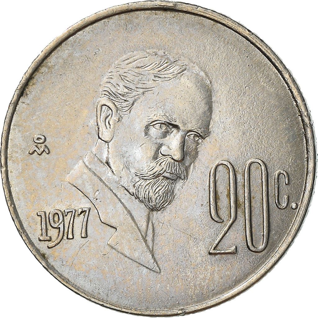 Mexico 20 Centavos | Eagle | Francisco Indalecio Madero Coin | KM442 | 1974 - 1983