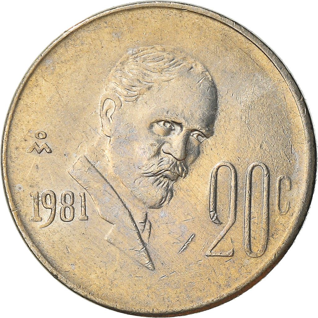 Mexico 20 Centavos | Eagle | Francisco Indalecio Madero Coin | KM442 | 1974 - 1983