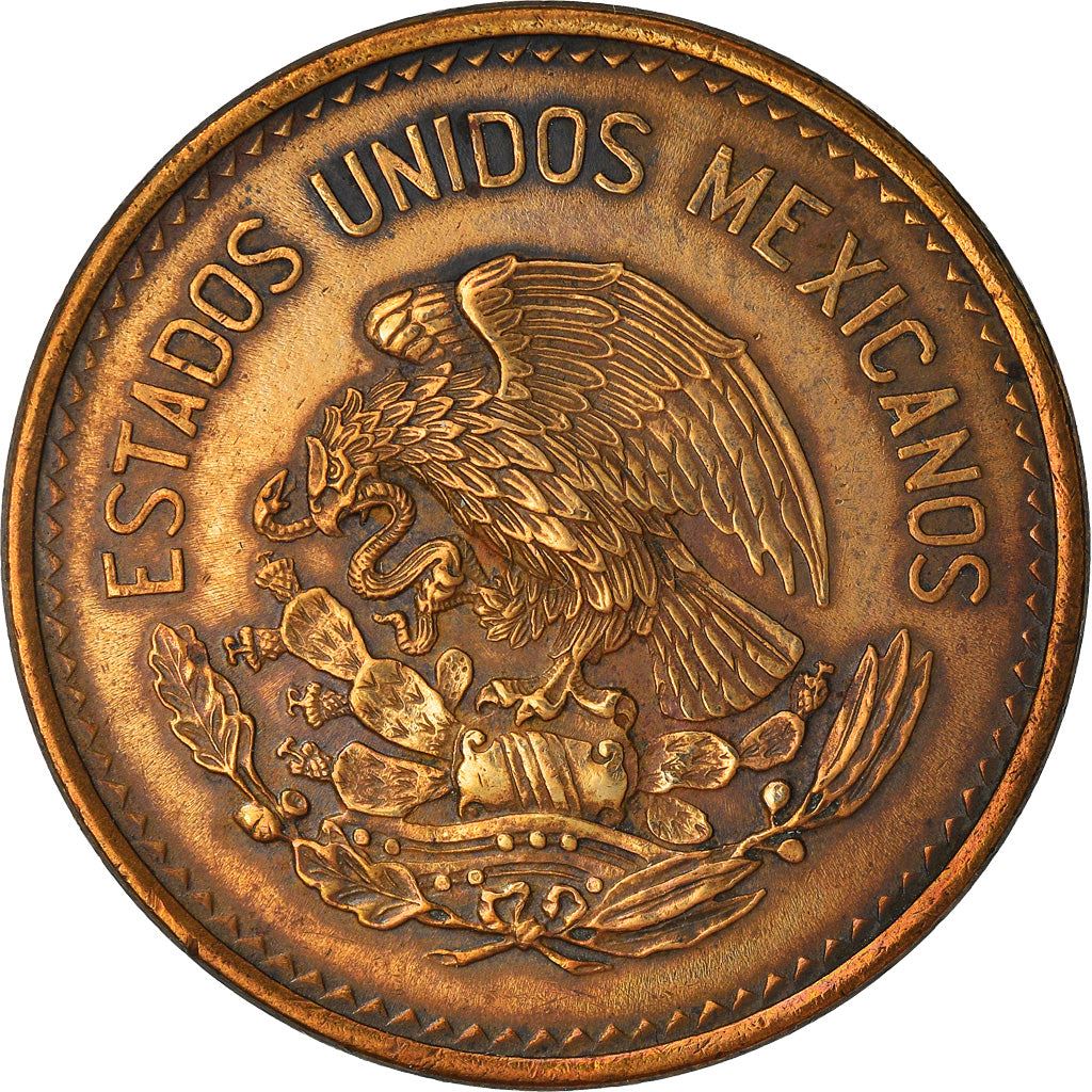 Mexico 20 Centavos | Liberty cap | Pyramid | Teotihuacán Coin | KM439 | 1943 - 1955