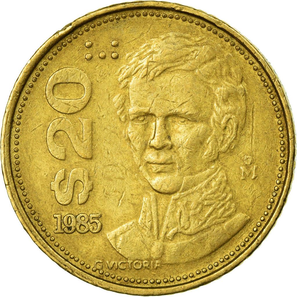 Mexico 20 Pesos | Guadalupe Victoria | Golden Eagle | Snake Coin | KM508 | 1985 - 1990