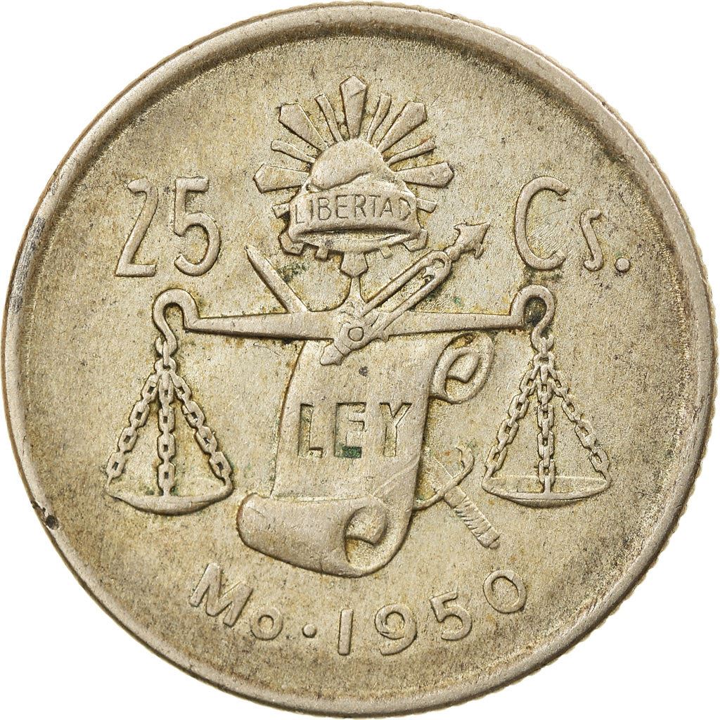 Mexico 25 Centavos | Liberty cap | Silver Coin | KM443 |1950 - 1953