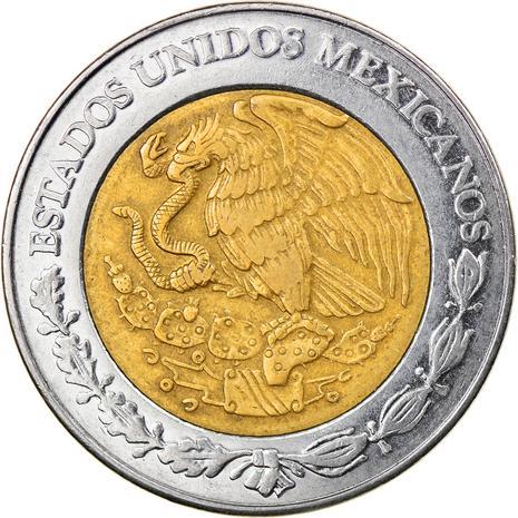 Mexico 5 Pesos | Aztec sun stone | Serpents ring | Eagle Coin | KM605 | 1997 - 2021