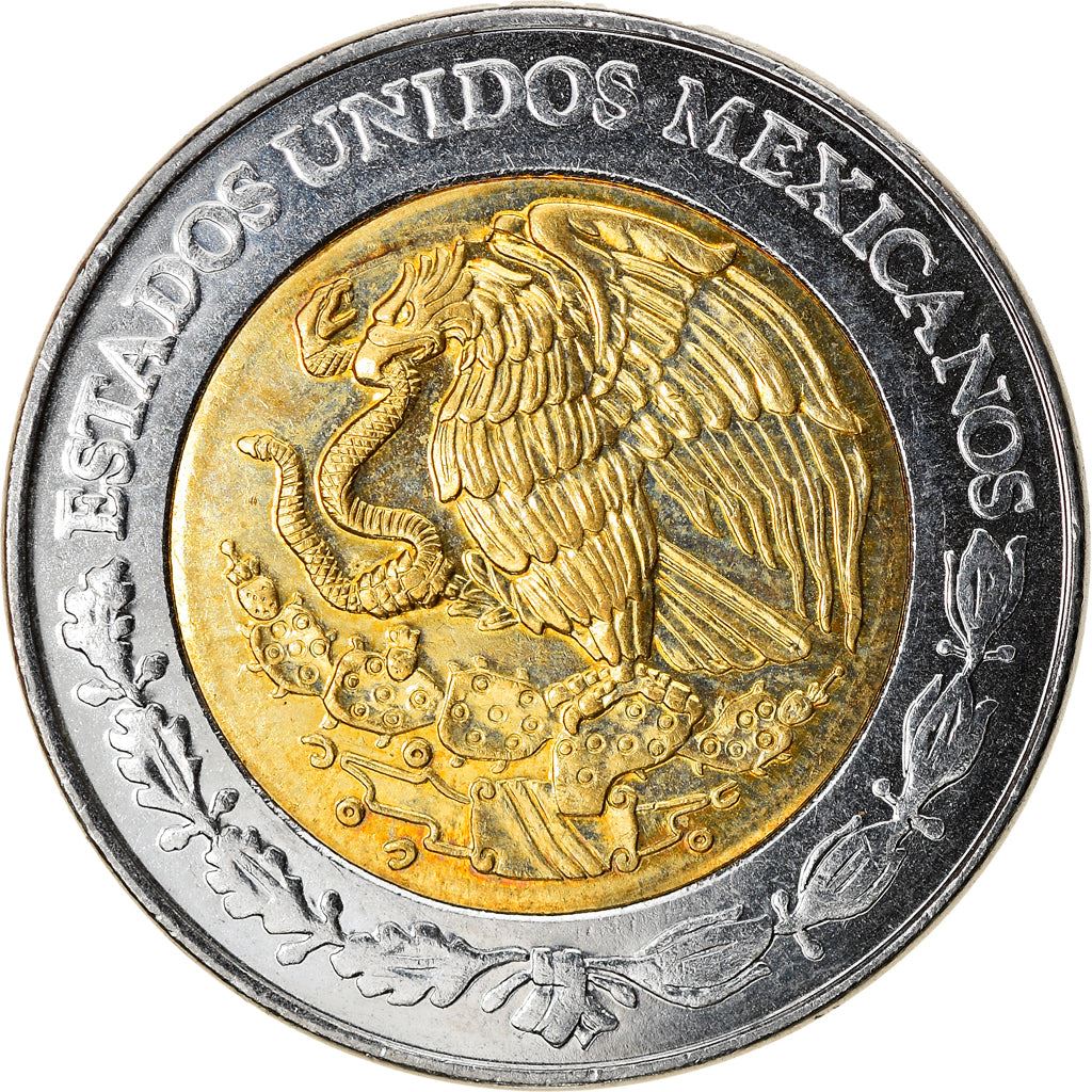 Mexico 5 Pesos | Aztec sun stone | Serpents ring | Eagle Coin | KM605 | 1997 - 2021