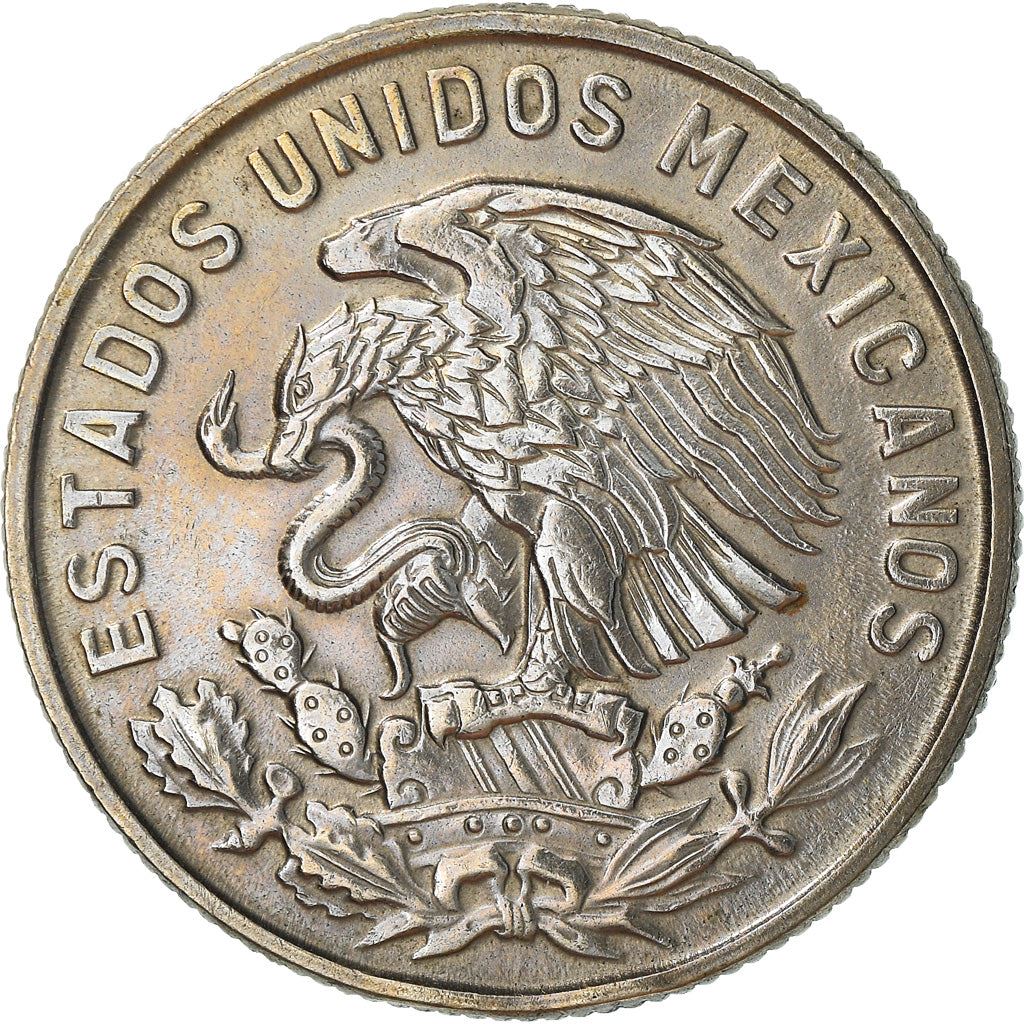 Mexico 50 Centavos Coin | King Cuauhtemoc | Feather crown | KM451 | 1964 - 1969