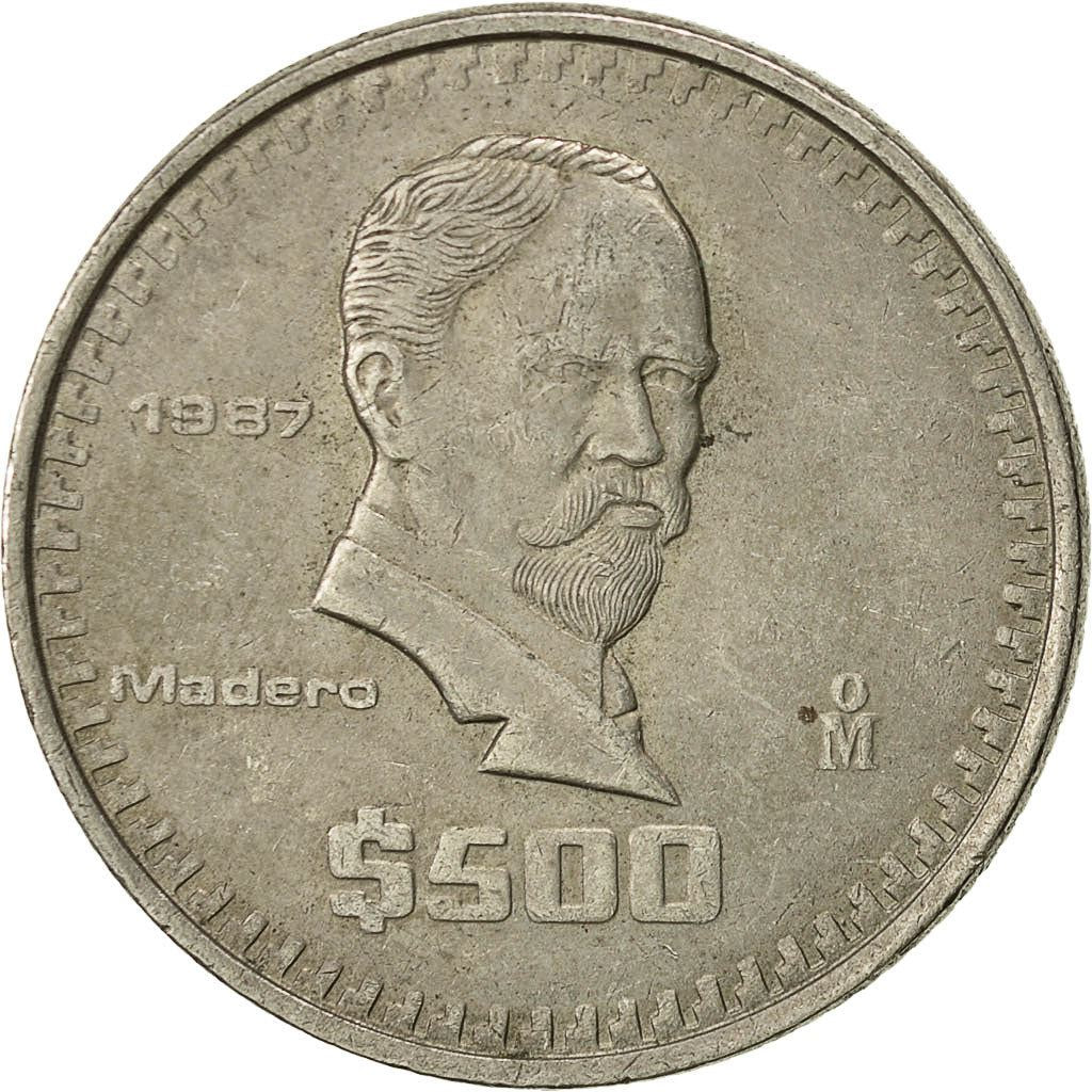 Mexico 500 Pesos | Francisco Ignacio Madero | Eagle | Snake Coin | KM529 | 1986 - 1992