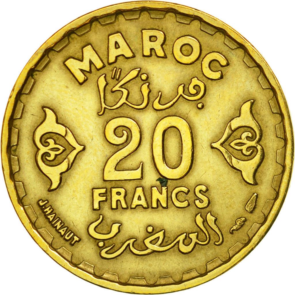 Morocco 20 Francs - Mohammed V Coin Y50 1952