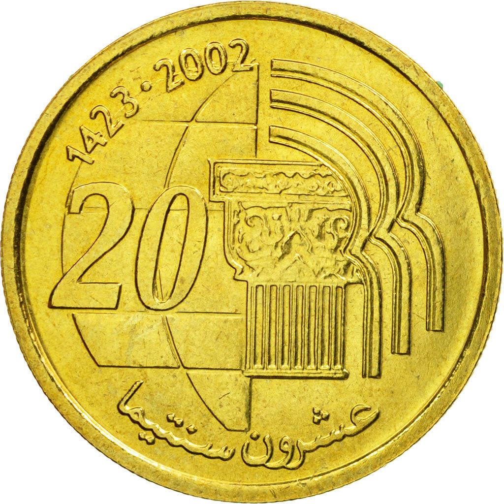 Morocco 20 Santimat / Centimes - Mohammed VI Coin Y115 2002