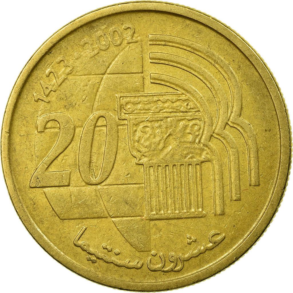 Morocco 20 Santimat / Centimes - Mohammed VI Coin Y115 2002