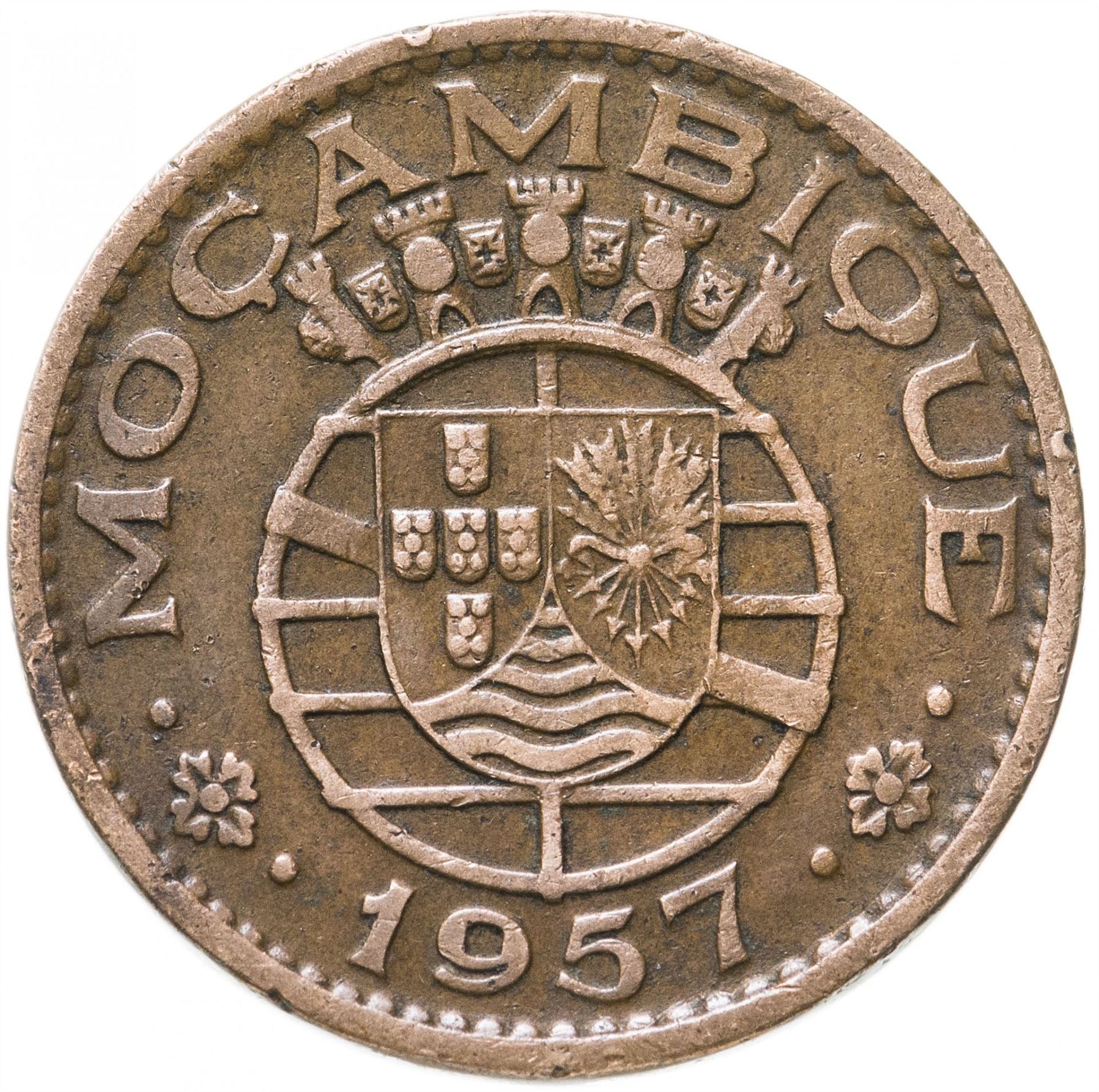 Mozambique 1 Escudo Coin | Military Order Of Christ | KM82 | 1953 - 1974