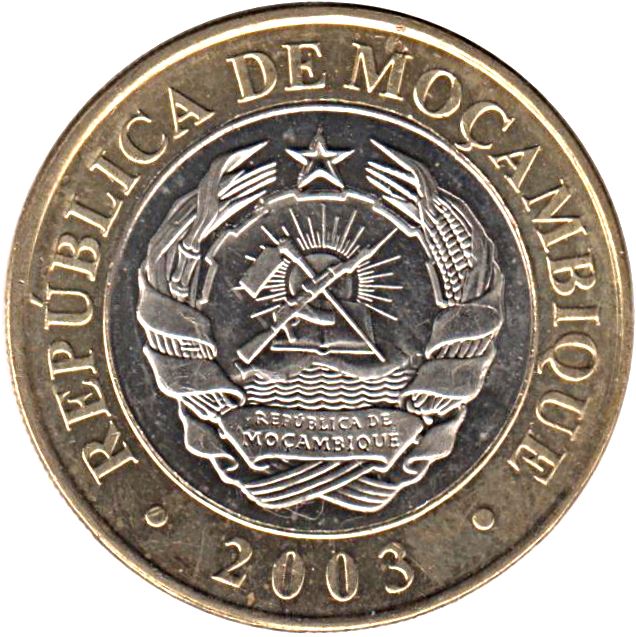 Mozambique 10 000 Meticais Coin | Rhinoceros | KM131 | 2003