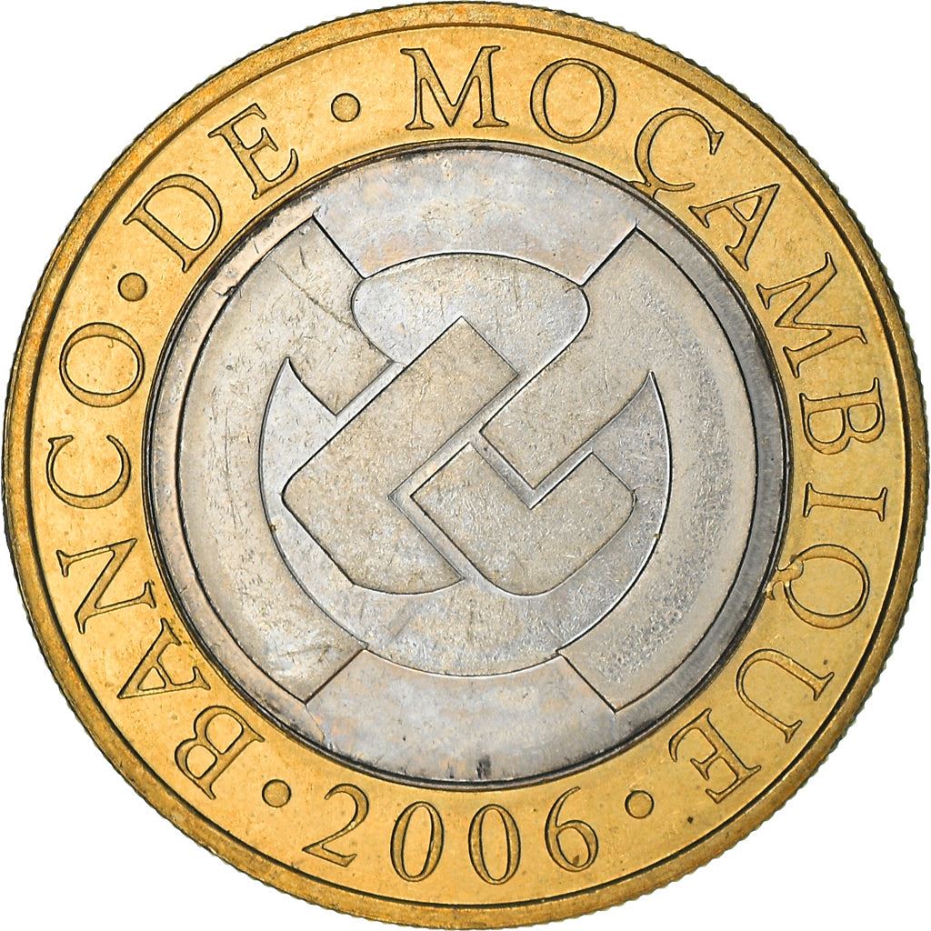 Mozambique | 10 Meticais Coin | Bank Building | KM140 | 2006 - 2012