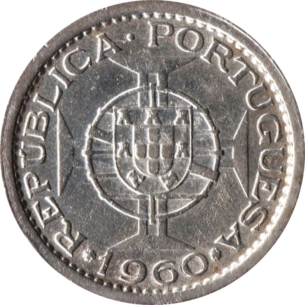 Mozambique 5 Escudos Coin | Military Order Of Christ | Silver | KM84 | 1960