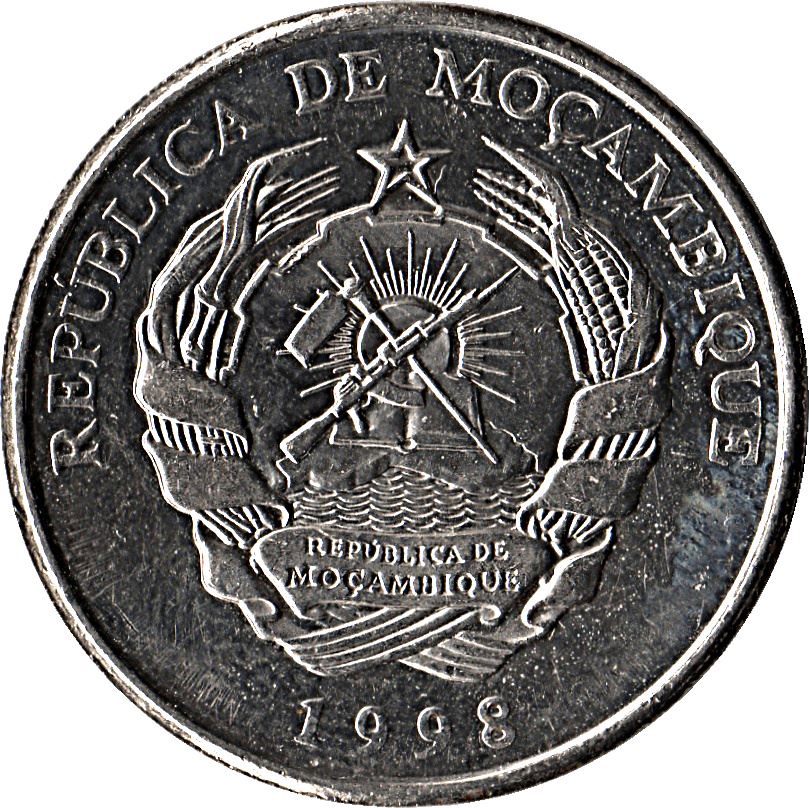 Mozambique 5000 Meticais Coin | Electric Lines | KM124 | 1998