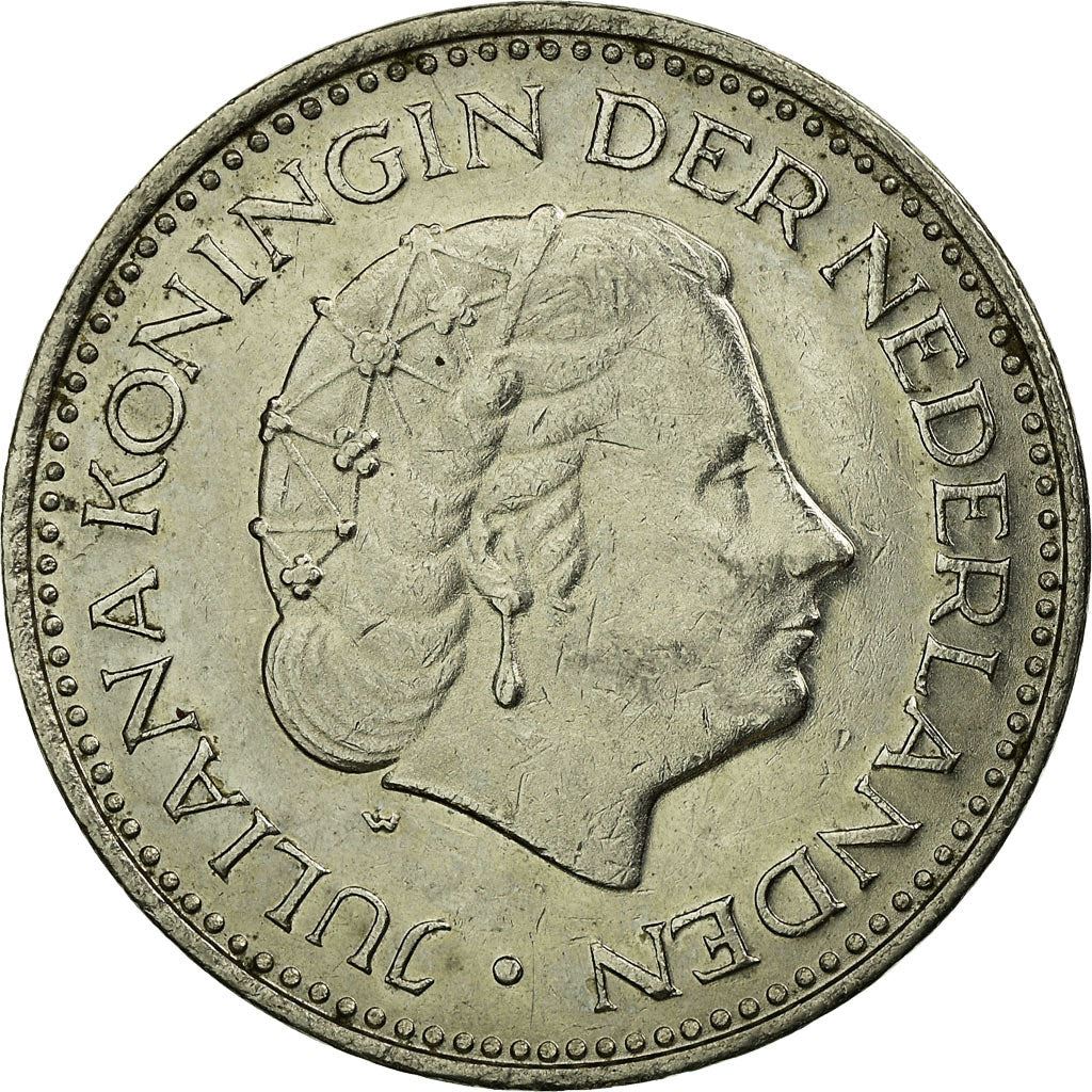 Netherlands 1 Gulden Juliana | Coin KM184a 1967 - 1980