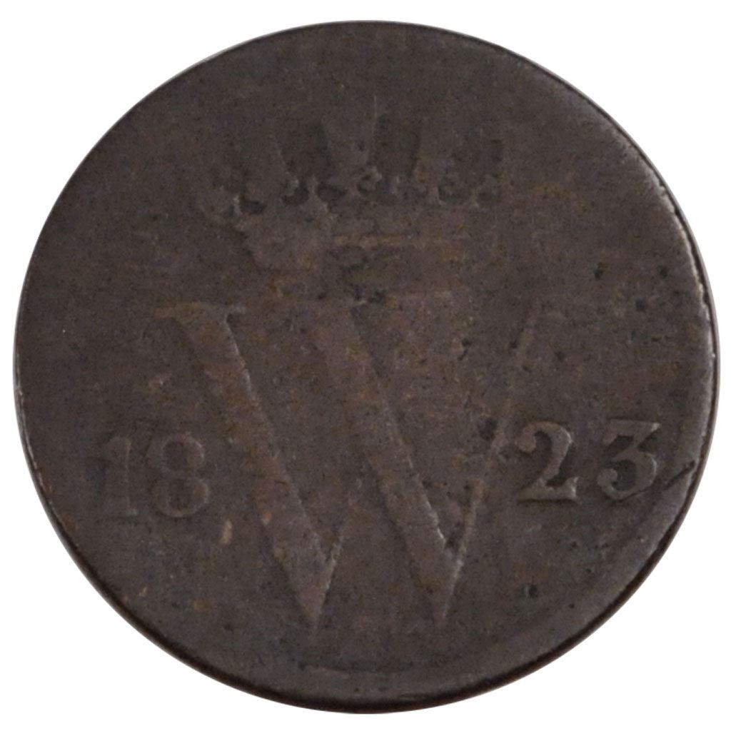 Netherlands | 1/2 Cent Coin | Crowned monogram of Willem I | 1818 - 1837