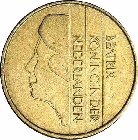 Netherlands 5 Gulden Beatrix | Coin KM210 1987 - 2001