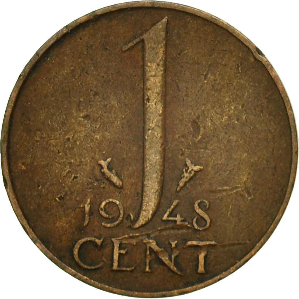 Netherlands Coin 1 Cent | Queen Wilhelmina | KM175 | 1948