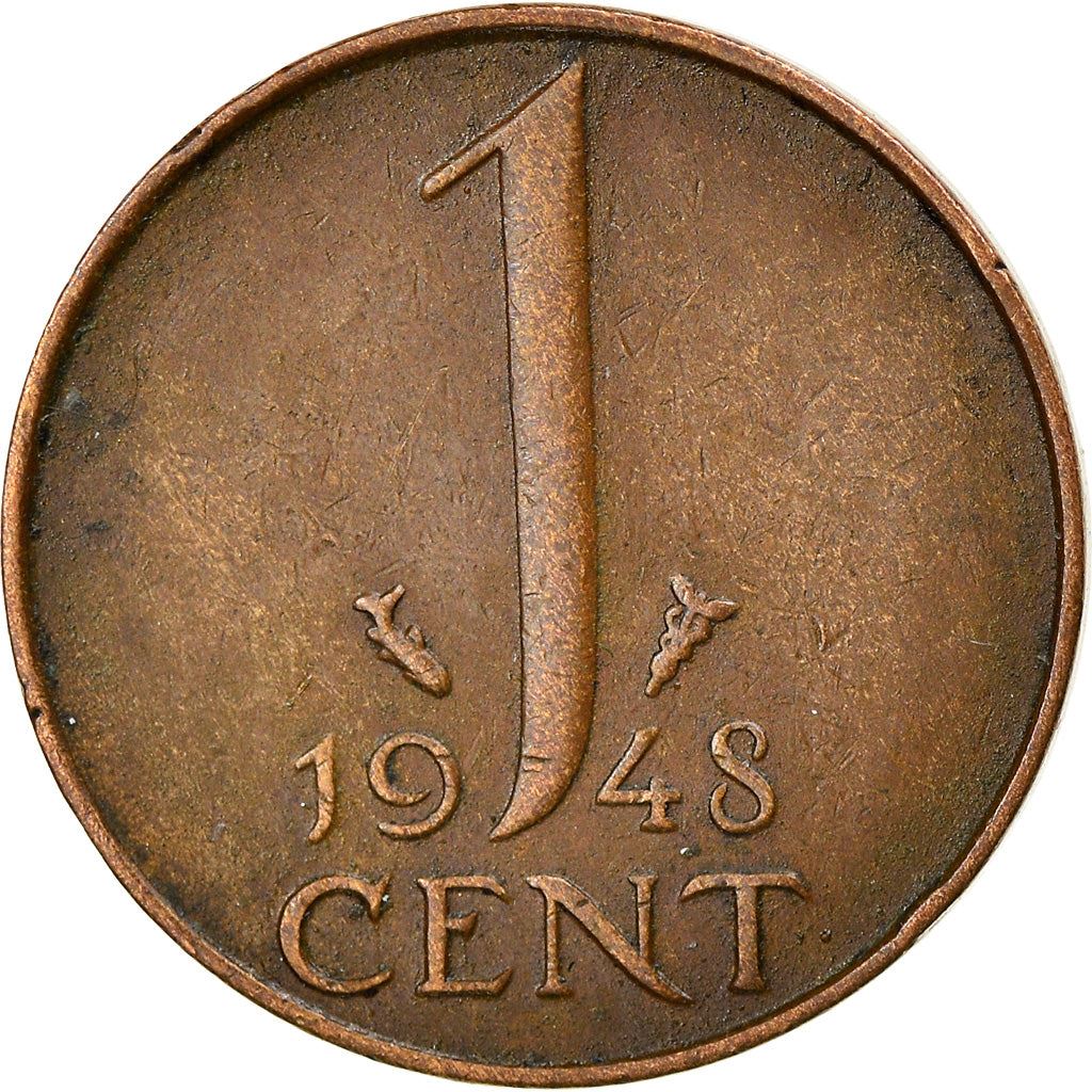 Netherlands Coin 1 Cent | Queen Wilhelmina | KM175 | 1948