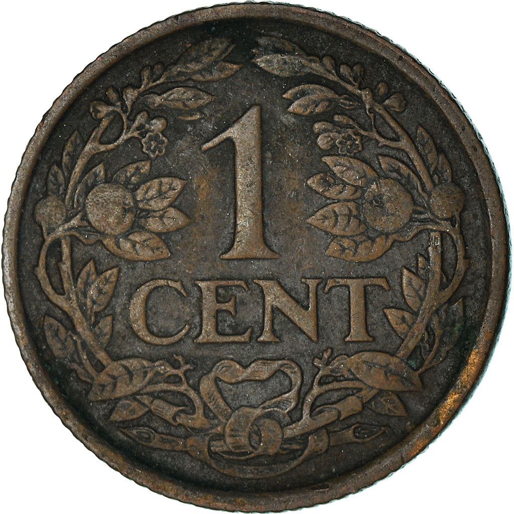 Netherlands Coin 1 Cent | Queen Wilhelmina | Lion | KM152 | 1913 - 1941