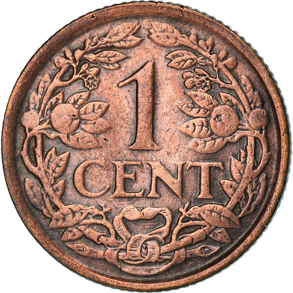 Netherlands Coin 1 Cent | Queen Wilhelmina | Lion | KM152 | 1913 - 1941